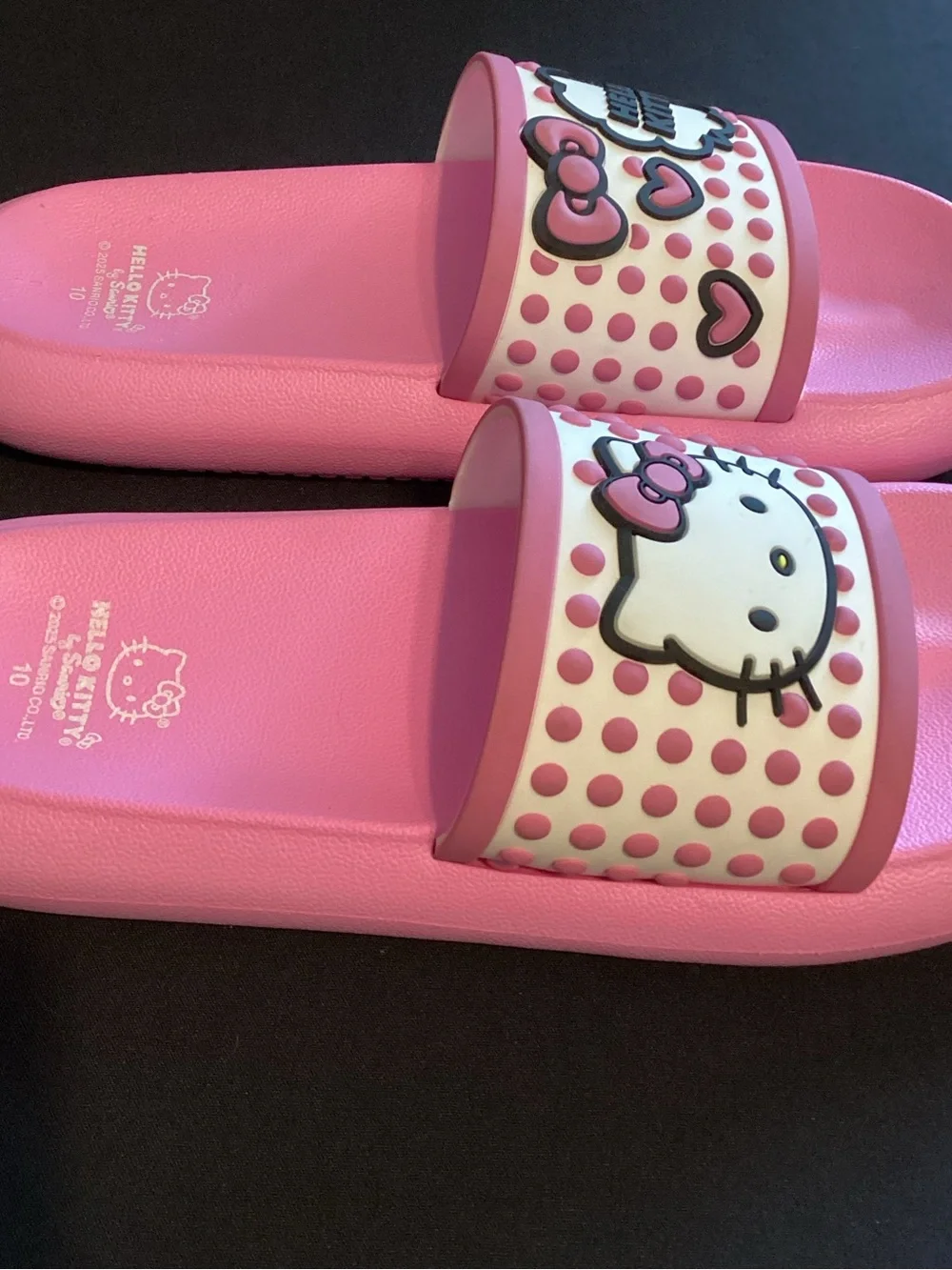 Hello Kitty Women's Size 10 EVA Beach Slide Sandals Slippers Slip-On • Pink - Picture 7 of 8